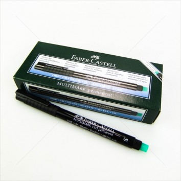 Faber-Castell ปากกาเขียนแผ่นใส ลบไม่ได้ S (0.4) <1/10> สีดำ